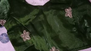 Elegant Green Velvet Blouse