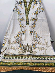 Elegant Pure Cotton Floral Print Dress Material
