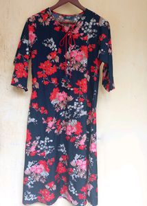 Floral Navy Blue Dress (Women)