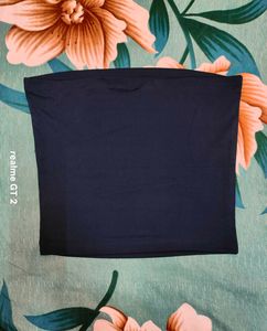 Shein Strapless Typographic Print Short Tube Top