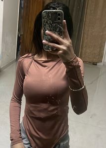 H&amp;M Brown Long Sleeve Bodysuit