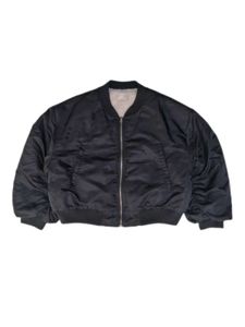 Korean Cropped Black Bomber Jacket | Unisex|
