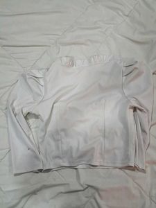Chic Cropped White Shirt (negotiable)