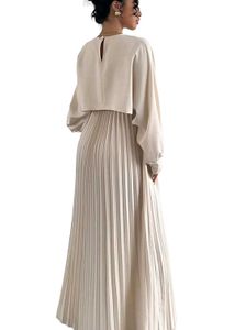 Elegant Pleated Maxi Dress