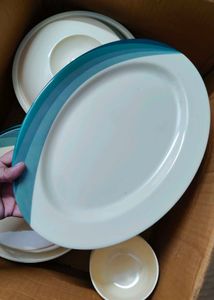 Brand New Premium Melamine Full Dinner Set – 22 Pc