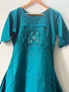 Teal Kurta Set with Dhoti Pants