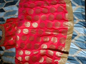Red And Golden Ethnic Gown