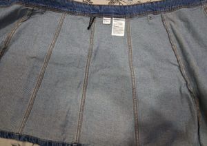 H&amp;M Demin Button-Up A-Line Skirt