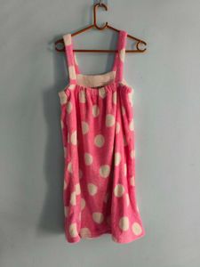 Cute Pink Polka Dot Bath Robe