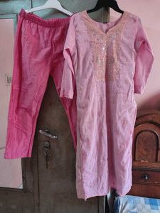 Pink y kurta pant set
