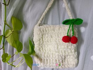 Crochet Cherry 🍒 Bag Charm 🧿