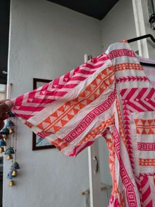 Vibrant Geometric Print Dress, Not worn