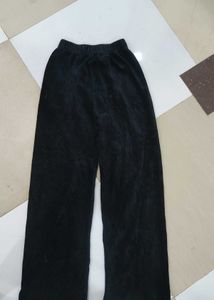 Black Corduroy Wide Leg Pants