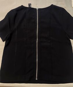 FOREVER 21  Black Floral Embroidered Top