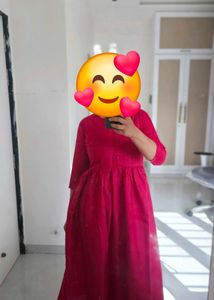 beautiful maroon kurta set