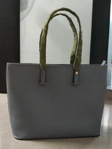 h n m ....Stylish Grey Tote Bag