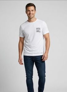Men's White "Happily Driving Cars" T-Shirt