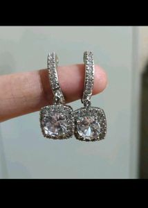 Savana Sparkling Square Cut Drop Earrings