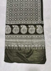 New Elegant Olive Green Madal Silk Dupatta