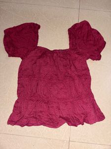 Burgundy Corset Top