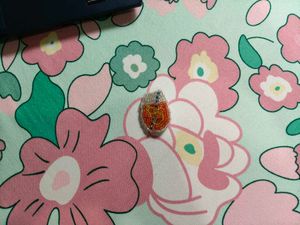 Handmade orange juice inspired Beaded Brooch