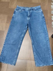 Roadster Mens Wide Leg Blue Denim Jeans