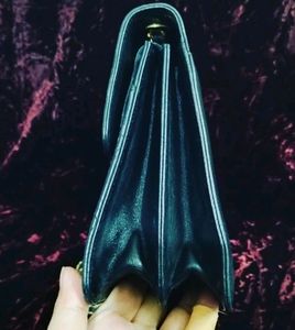 Authentic Capacci Leather Quilted Chained Sling Ba