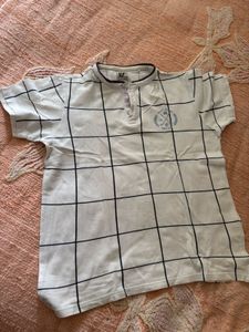 Checked White Shirt