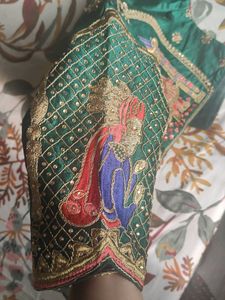 Beautiful Emerald Green Embroidered Blouse