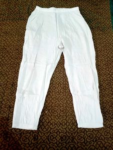 White Linen Cropped Pants