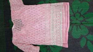 Pink Embroidered Tunic Top