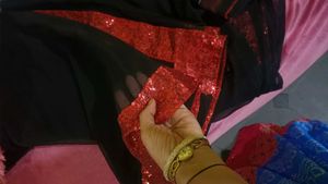 Elegant Black Saree with Sequined Border