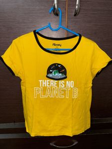Yellow "There is No Planet B" T-Shirt