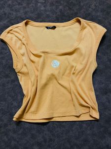 Cute Yellow Cropped Top