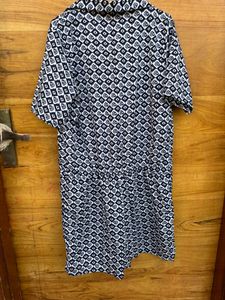 Vertical Printed Short Jumpsuit