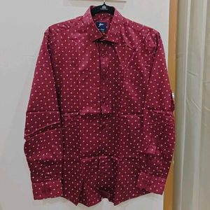 Maroon Formal Shirt | Slim Casual Office Wear