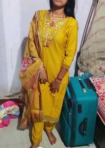 Vibrant Yellow Kurta Set with Dupatta