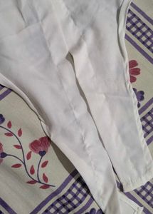 Purple Smocked Midi Dress + White Overlay Shirt