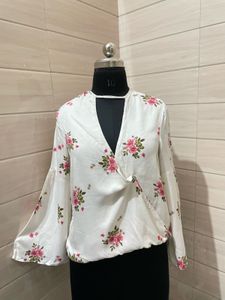 Floral Wrap Top