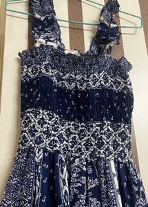 Blue Paisley Print Kurta