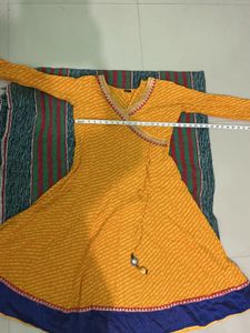 Yellow Ethnic Angrakha Kurta