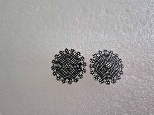 Oxidized Silver Tribal Earrings - Unused