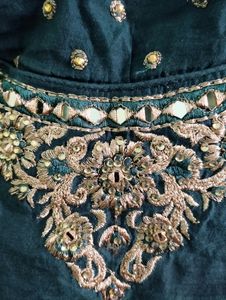 Designer Gown With Heavy Work &amp; Dupatta