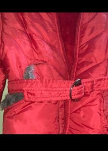 Cozy Red Fur Lined Jacket