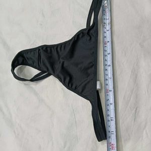 Black G-String⭐ with Red Rose Detail
