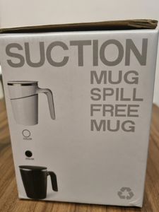 SPILL FREE SUCTION WHITE  MUG NEW IN BOX 470ML