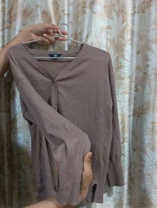 Relaxed Fit Button-Up Tunic Top