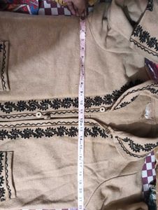 Pure Kashmiri Embroidered Wool Cardigan