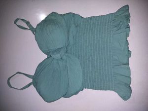 🫧Chic Smocked Ruched Bustier Top
