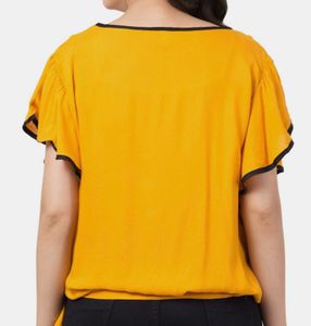 Chic Yellow Top with Black Trim